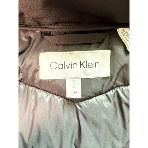 Calvin Klien New with Tags Black Puffer Jacket Detachable Hood Zip Pockets - Picture 8 of 9